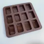 Форма силіконова для випічки Lessner Chef Choco 10251 квадратна 24,8х24,8х2,5 см Коричневий (22285)