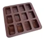 Форма силіконова для випічки Lessner Chef Choco 10251 квадратна 24,8х24,8х2,5 см Коричневий (22285)