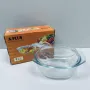 Скляна каструля овальна зі скляною кришкою A-Plus 4008 1 л (23503)