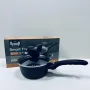 Ківш алюмінієвий з антипригарним покриттям Krauff Smart Fry 25-45-158 зі скляною кришкою 17 см 1000 мл Чорний (23531)