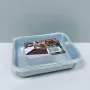 Лоток з нержавної сталі з кришкою A-Plus 2211 1200 мл 20,3х15,7х4 см Сталевий (23582)