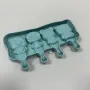 Форма силіконова для морозива і цукерок Stenson 4415 із силіконовою кришкою 20х14х2,5 см Бірюзовий (23627)