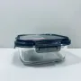 Контейнер скляний квадратний з пластиковою кришкою Krauff Artglas 29-298-024 1200 мл Темно-синій (23637)