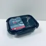 Контейнер стеклянный прямоугольный с пластиковой крышкой Krauff Artglas 29-298-025 400 мл Темно-синий (23638)