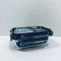Контейнер стеклянный прямоугольный с пластиковой крышкой Krauff Artglas 29-298-025 400 мл Темно-синий (23638)