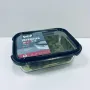 Контейнер стеклянный прямоугольный с пластиковой крышкой Krauff Artglas 29-298-027 1000 мл Темно-синий (23640)