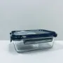 Контейнер стеклянный прямоугольный с пластиковой крышкой Krauff Artglas 29-298-027 1000 мл Темно-синий (23640)