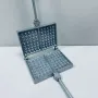 Форма алюминиевая для выпечки бельгийских (венских) вафель A-Plus 1510 прямоугольная с ручками 15х10,3 см Серый (23672)