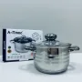 Каструля з нержавіючої сталі зі скляною кришкою A-Plus 2164 1,4 л Сталевий (23680)
