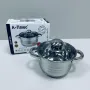 Каструля з нержавіючої сталі зі скляною кришкою A-Plus 2164 1,4 л Сталевий (23680)