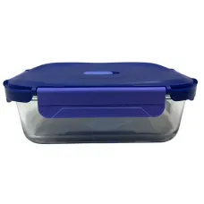 Ємність скляна з пластиковою кришкою Luminarc Click Clack X0086 1040 мл Синій (23735)
