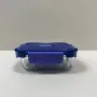 Емкость для еды стеклянная с пластиковой крышкой Luminarc Click Clack X0088 370 мл Синий (23737)