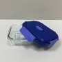 Емкость для еды стеклянная с пластиковой крышкой Luminarc Click Clack X0088 370 мл Синий (23737)