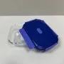Емкость для еды стеклянная с пластиковой крышкой Luminarc Click Clack X0087 650 мл Синий (23738)