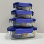 Набір контейнерів Luminarc Click Clack 370/650/1040/1520 мл Синій (23739)