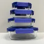 Набір контейнерів Luminarc Click Clack 370/650/1040/1520 мл Синій (23739)