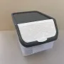 Контейнер пластиковий для зберігання овочів та речей Poly Time E-395 30х22,5х23,5 см 11 л Сіро-білий (23740)