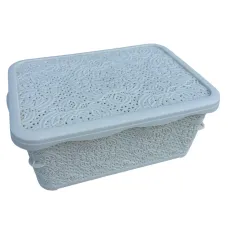 Кошик із кришкою Elif Plastik 213012 5 л 29х20х12 см Молочний (23747)
