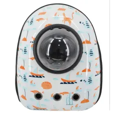 Рюкзак для переноски домашних питомцев CosmoPet CP-87 с иллюминатором 42х31х20 см Разноцветный (3_06373)