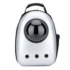 Рюкзак для переноски домашних питомцев CosmoPet CP-87 42х31х20 см Серебристый (3_06381)