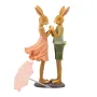 Інтер'єрна фігурка Sabefet Rabbits under an umbrella 24x12 см Жовтий (261817)
