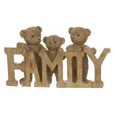 Интерьерная фигурка Sabefet Teddy Bear Family 18x10x4 см Золотистый (261822)