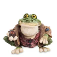 Інтер'єрна статуетка Sealmark Frog with a letter 25x20x21 см Зелений (261844)