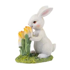 Интерьерная фигурка Sabefet Rabbit in the garden 11x9 см Белый (261852)