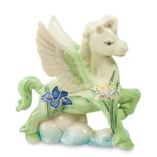 Інтер'єрна фігурка Pavone Pegasus with floral painting 9.5 см Салатовий (261871)