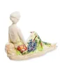 Інтер'єрна фігурка Pavone Lady with a basket 16x22 см Білий (261888)