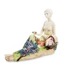 Інтер'єрна фігурка Pavone Lady with a basket 16x22 см Білий (261888)