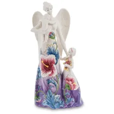 Інтер'єрна фігурка Pavone Angel with children 30 см Фіолетовий (261896)