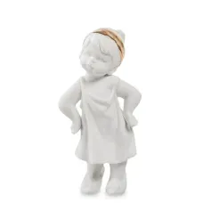 Інтер'єрна фігурка Pavone Girl with headband 11 см Білий (261941)