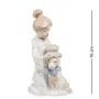 Інтер'єрна фігурка Pavone Girl with a dog 16 см Білий (261950)