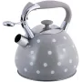 Чайник для плити  із нержавіючої сталі 3л Grey with white polka dots
 Kamille DP262109