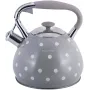 Чайник для плити  із нержавіючої сталі 3л Grey with white polka dots
 Kamille DP262109