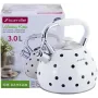 Чайник для плити  із нержавіючої сталі 3л white with black polka dots
 Kamille DP262110