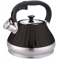 Чайник для плити Whistling Kettle Marshmallow із нержавіючої сталі 3л black Kamille DP262114