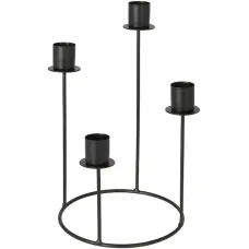 Декоративний свічник Bona 14х14х27 см Black (DP262391)