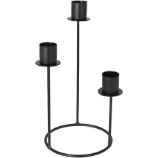 Декоративний свічник Bona 12х12х24 см Black (DP262392)
