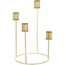Декоративний свічник Bona 16х16х26 см Gold (DP262395)