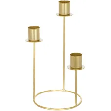Декоративний свічник Bona 12х12х23 см Gold (DP262396)