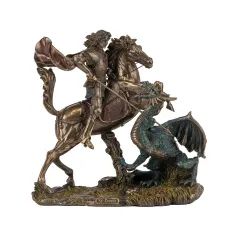 Інтер'єрна фігурка Veronese StGeorge the Victorious 25x25 см Коричневий (262707) Інтер'єрна фігурка Veronese StGeorge the Victorious 25x25 см Коричневий (262707)