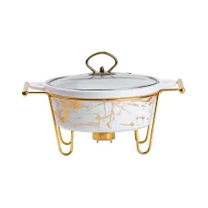 Мармітниця YIWU 1 л Біло-золотий (HP1037)