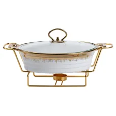 Мармітниця YIWU 1 л Біло-золотий (HP1025)