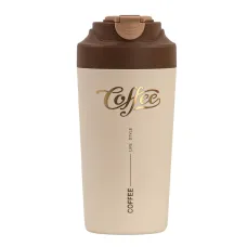 Термочашка с керамической колбой YIWU Coffee 480 мл Коричневый (HP-14-14BR)