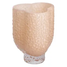 Ваза декоративна скляна Flower Season Elisey 18 см Бежевий (HP-10-29) Ваза декоративна скляна Flower Season Elisey 18 см Бежевий (HP-10-29)
