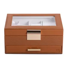 Шкатулка-органайзер для украшений YIWU 23x17x11 см Коричневый (HP-5-36BR)
