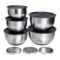 Набір салатниць Lugi 5 шт Хром (LG-01/5PCS)