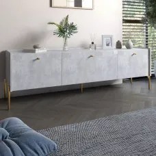 Тумба Lion Wood 160x40x65 см Бетон (LION-042988) Тумба Lion Wood 160x40x65 см Бетон (LION-042988)